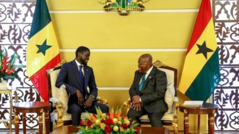 La visite diplomatique du président Diomaye Faye au Ghana : Un accueil chaleureux de la part du président Akufo-Addo