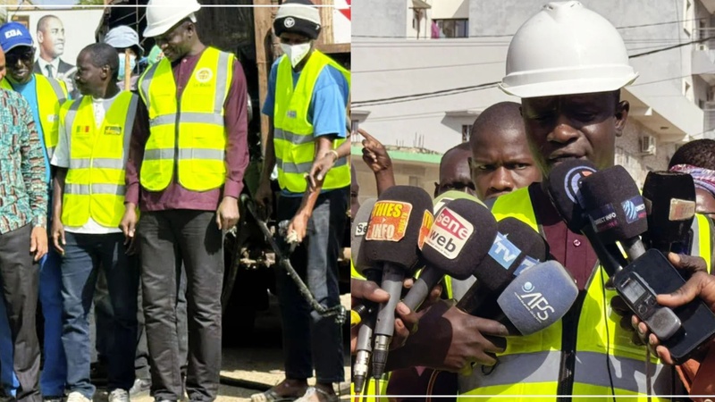 Lancement des travaux de réfection de la voirie à Thiès par le maire Babacar Diop