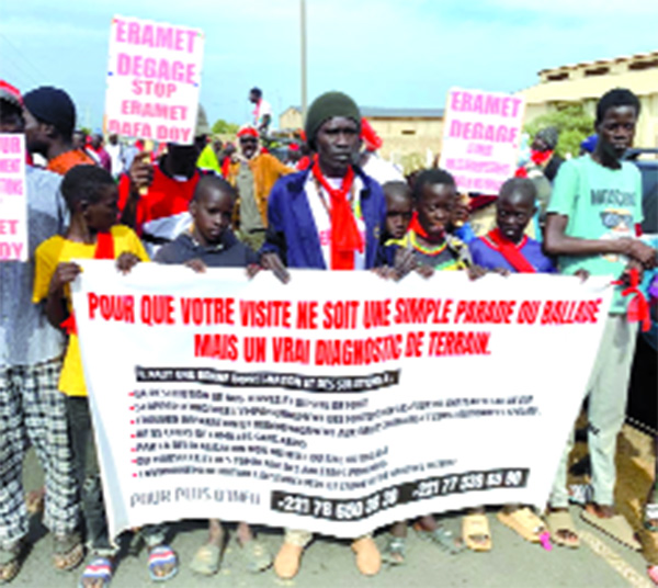 Manifestation à Lompoul : La colère gronde contre l’exploitation du zircon