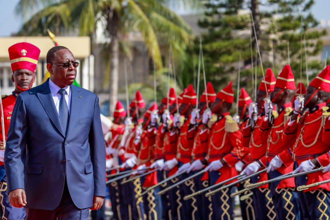 Macky Sall fait ses adieux aux gendarmes lors de l'inauguration de l'état-major de la Maison militaire.