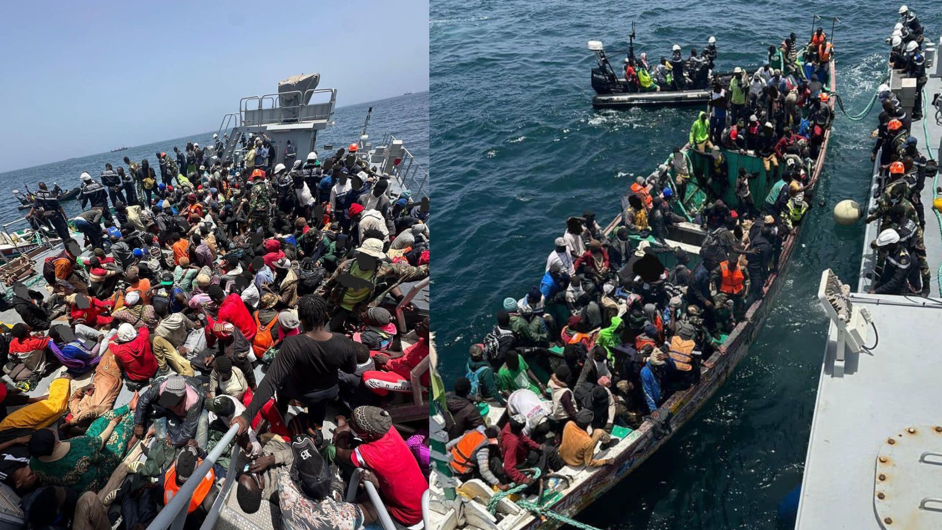 Interception d'une embarcation de 252 personnes au large de Dakar