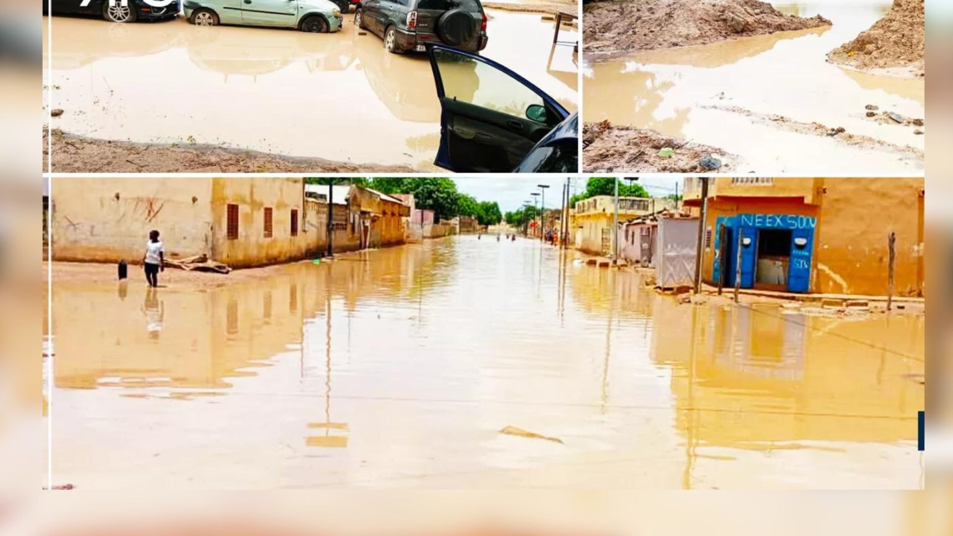 Inondations à Kaffrine : Diamaguène Centre et Kaffrine 2 Submergés par les Eaux de Pluie