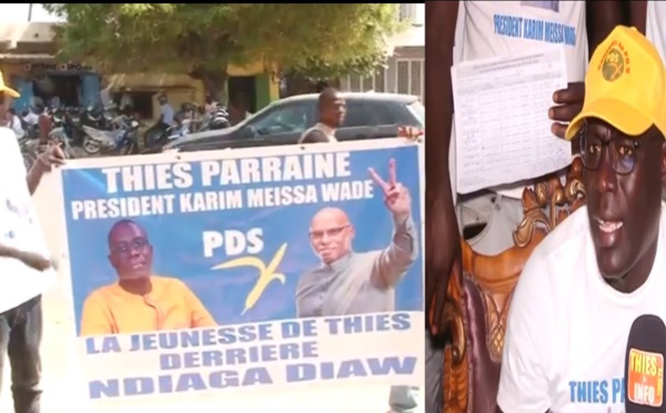 Parrainage à Thiès: Ndiaga Diaw collecte 3292  pour Karim Wade