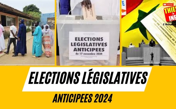 RESULTATS LEGISLATIVES ANTICIPEES 2024 A THIES