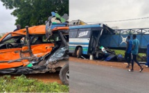 Accident mortel à Louga : Un décès et vingt-quatre blessés dans une collision entre un bus et un camion